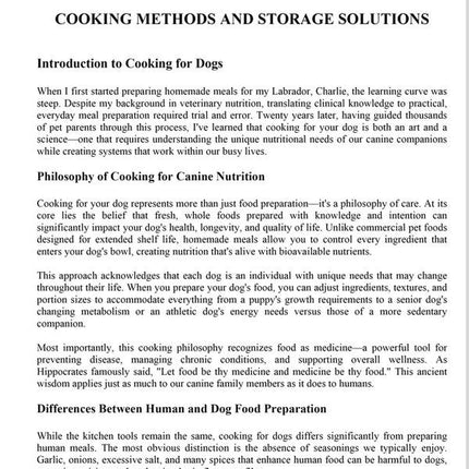 The Longevity Diet for Dogs: a Dog Food Recipes Cookbook with Science-Backed Nutrition for Every Life Stage