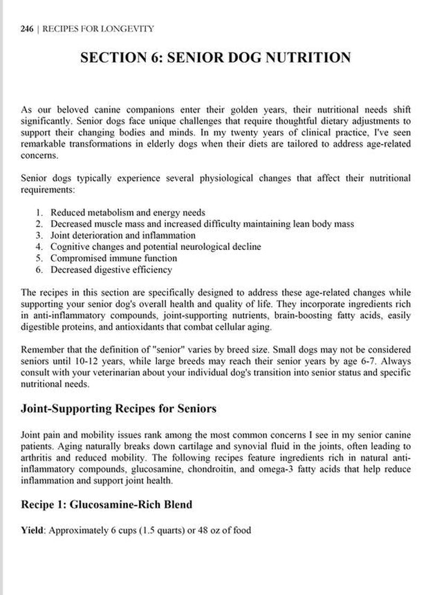 The Longevity Diet for Dogs: a Dog Food Recipes Cookbook with Science-Backed Nutrition for Every Life Stage