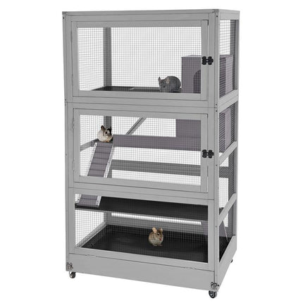 Aivituvin-Air56 Large Wooden Chinchilla Ferret Cage