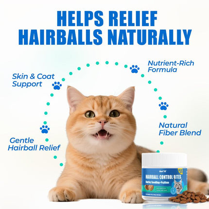 Just Try Cat Grass Hairball Relief Treats – Pumpkin & Omega-3 Fish Oil for Digestive Support, Chicken Flavor Hairball Treatment for Cats, 300 Count