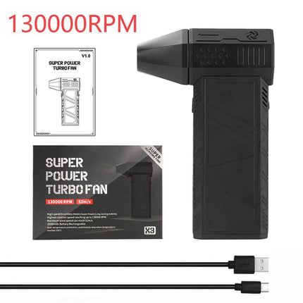 Mini Turbo Jet Fan Electric Air Duster with 1&3 Gear Adjustable Speed 130000RPM 52M/S Car Computer Cleaning Blower Tool Kit