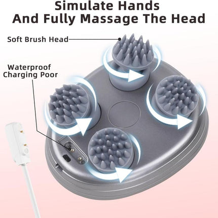 Cotsoco Portable Pet Massager Waterproof Handheld Electric Head Scalp Massager for Dogs Cats Comfort Gift for Daughter and Son Rose Gold 3 Modes Gentle Heavy Kneading Mixed Modes Wet Dry Use Long Battery Life