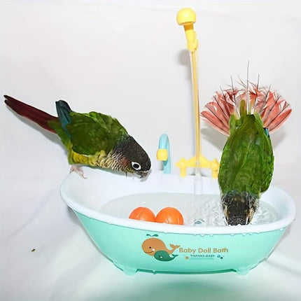 Random Color Bird Bath Tub, Cute Shower Box, Bathing Tub Container, Bird Cage Accessories for Small Medium Long Tail Parrots Cleaning Supplies