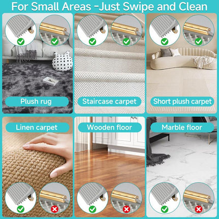 Carpet Rake for Pet Hair Removal(3 Pack), Dog Cat Fur Remover Scraper Broom, 52.7” Adjustable Cat Dog Carpet Rake, Hair Removal Rake, Lint Remover Cleaner Toolsfor Rugs, Mats, Couch, Furniture