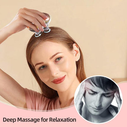 Cotsoco Portable Pet Massager Waterproof Handheld Electric Head Scalp Massager for Dogs Cats Comfort Gift for Daughter and Son Rose Gold 3 Modes Gentle Heavy Kneading Mixed Modes Wet Dry Use Long Battery Life