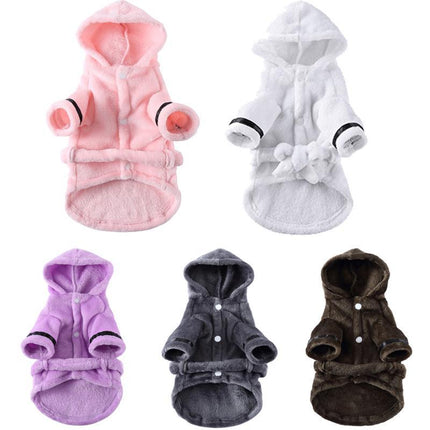 Dog Towel Luxury Soft Cotton Hooded Bathrobe- Multiple Color