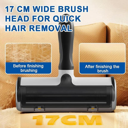 XG-TECH Roller Pet Hair Remover and Reusable Lint Roller - Cat and Dog Hair Remover for Furniture, Couch, Carpet, Clothing and Bedding - Portable, Multi-Surface Fur Removal Brush Tool