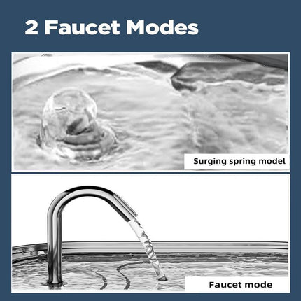 NPET 3.5L/101OZ Cat Water Fountain,With 9 Replacement Filters, 304 Stainless Steel, Automatic Water Fountain for Cats, Visual Water Level Window, Gift for Pets