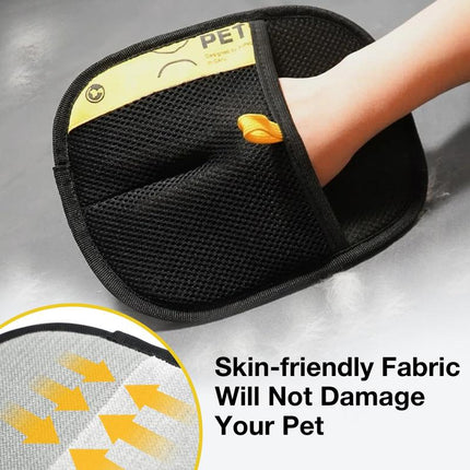 Pet Hair Remover Gloves, Petgroomer Electrostatic Gloves for Pet Hair Grooming Removal - Adjustable Wrist Strap, Breathable, Reusable, Safe for Skin, Effortless Hair Removal, Perfect for Sofas, Clothes, Bed Sheets & Curtains