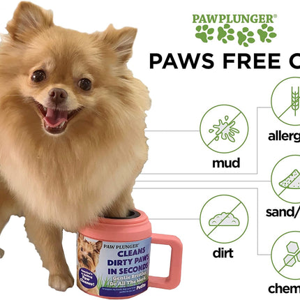 Paw Plunger – Dog Paw Cleaner - Dog and Puppy Essentials - Portable Dirty Paw Washer - Ideal for Medium Dogs - Black