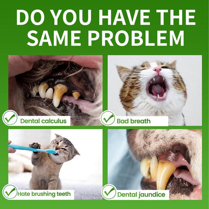 Probiotics Dental Powder for Dogs Pet Dental Cleaning Powder for Dogs & Cats – Removes Tartar & Stains, Freshens Breath, Natural Oral Care Toothpaste Alternative