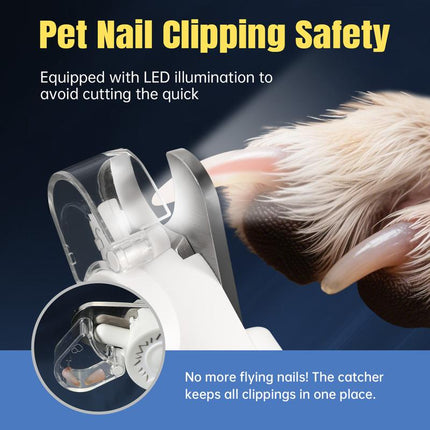 LIVEKEY 2 in 1 Dog Nail Clippers & Dog Paw Trimmer for Large Medium Small Dogs, USB Rechargeable Dog Nail Trimmers with 2 LED Light and Safe Lock Design for Dogs and Cats Petsupplies Animal