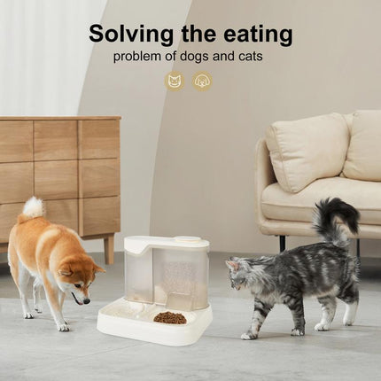 Gravity Pet Feeder and Water Dispenser Set, 2 in 1 Automatic Dog Feeder and Dog Water Dispenser for Dogs Cats Pets Animals Large Capacity