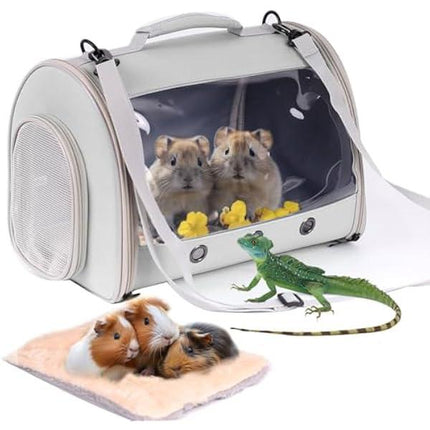 Bearded Dragon Backpack Carrier with Bubble Window - Space Capsule Style for Reptiles & Small Pets
