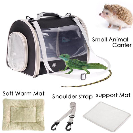 Bearded Dragon Backpack Carrier with Bubble Window - Space Capsule Style for Reptiles & Small Pets