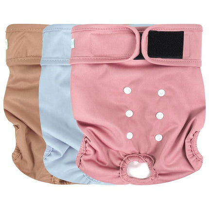 Wegreeco Reusable and Washable Female Dog Diapers, 3-Pack