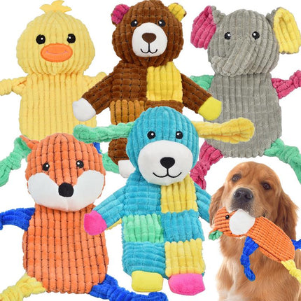 LECHONG 5Pcs Squeaky and Crinkle Dog Toys for Large, Medium, and Small Dogs - Puppy Toys to Keep Them Busy - Great Value Bundle