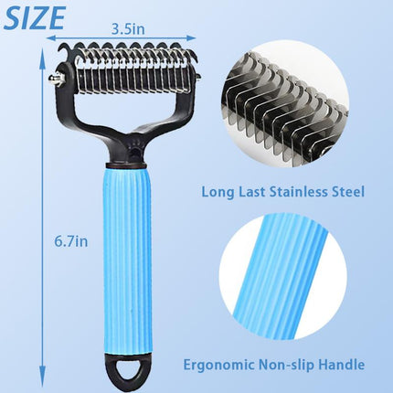 Pet Deshedding Brush for Cats and Dogs