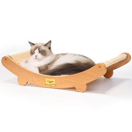 Extra Large Sisal Cat Scratching Bed, Nartural Sisal Wear-Resisitant Cat Scratcher, Cat Paw Pad for Large Cats, Cat Scratching Board Protects Cat from Scratching, Wooden Cat Home Furniture