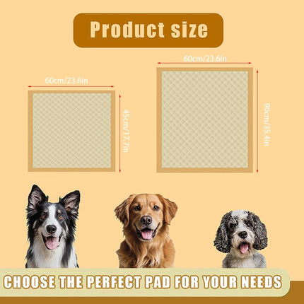 HUSHPET Puppy Pee Pads 17.7"X23.6"-40 Count | Dog Pee Training Pads Bamboo Pulp Material Super Absorbent & Leak-Proof | Added Activated Carbon, Safe Deodorization. Disposable Pet Piddle and Potty Pads for Puppies | Dogs | Cats | Rabbits Male Wraps
