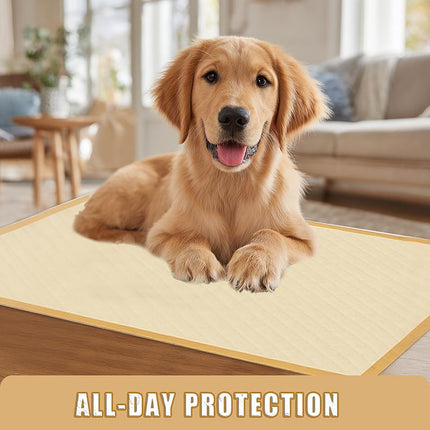 HUSHPET Puppy Pee Pads 17.7"X23.6"-40 Count | Dog Pee Training Pads Bamboo Pulp Material Super Absorbent & Leak-Proof | Added Activated Carbon, Safe Deodorization. Disposable Pet Piddle and Potty Pads for Puppies | Dogs | Cats | Rabbits Male Wraps