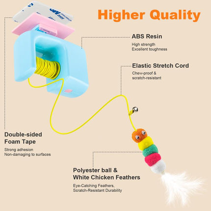 SPOVEN Pet Stress Relief Toys for Cats,Rechargeable Interactive Hanging Door Cat Toy, Automatic Electric Flying Bird Cat Toy for Hunting Exercising Eliminating Boredom, for All Breeds