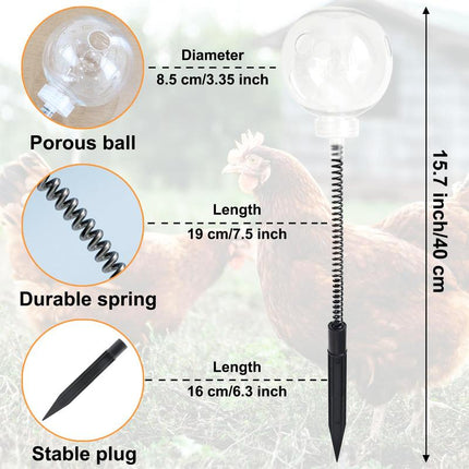 2 Pack Chicken Peck Toy, Chick Slow Feeder Ball & Enrichment Toy, Boredom Toys for Your Flock, Chicken Coop Toys for Hens Birds