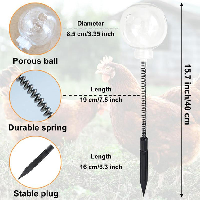 2 Pack Chicken Peck Toy, Chick Slow Feeder Ball & Enrichment Toy, Boredom Toys for Your Flock, Chicken Coop Toys for Hens Birds
