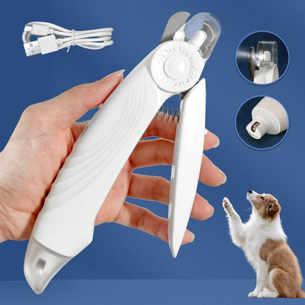 LIVEKEY 2 in 1 Dog Nail Clippers & Dog Paw Trimmer for Large Medium Small Dogs, USB Rechargeable Dog Nail Trimmers with 2 LED Light and Safe Lock Design for Dogs and Cats Petsupplies Animal