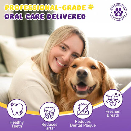Snugtail Dog Teeth Cleaning Wipes for Bad Breath – 50 Pcs,Dental Wipes for Dogs & Cats to Remove Plaque, Tartar & Freshen Breath,No-Rinse Toothpaste Alternative,Gentle Gum Care for Puppy, Adult & Senior Pets