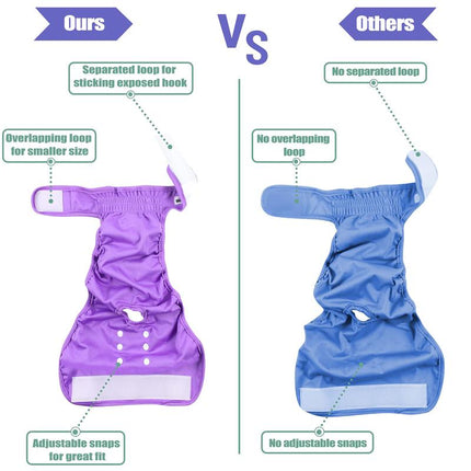 Wegreeco Reusable and Washable Female Dog Diapers, 3-Pack