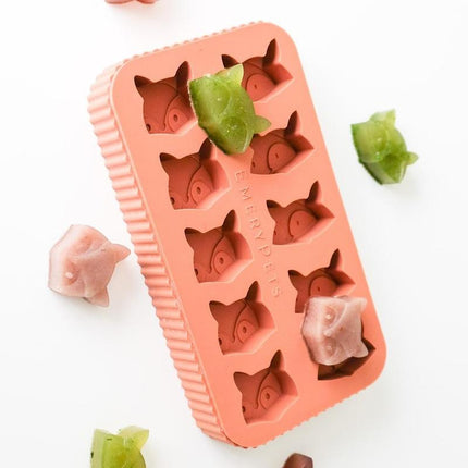 Emerypets Fox + Raccoon Mold I Make Frozen, Baked, Gummy Treats, or Make Cute Ice Pops for Yourself! 100% Food Grade Silicone One Hand Accessible