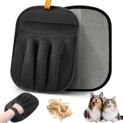 Pet Hair Removal Glove, Deshedding & Cleaning Tool, 2-IN-1 MAGIC, FITS ALL PETS, GENTLE & EFFECTIVE, ANTI-STATIC & STICKY, WASH & REUSE, Furniture Lint Brush