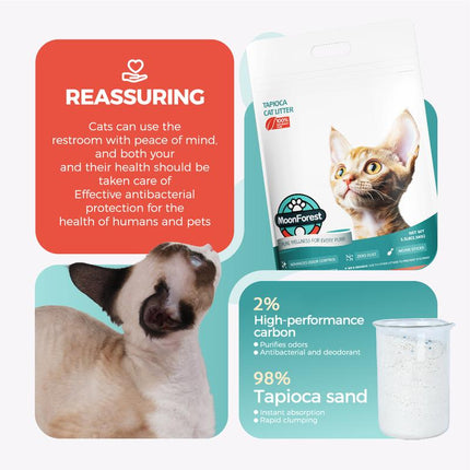 Tapioca Cat Litter, Tofu Cat Litter, Kitty Litter,Odor Control Quick Clumping Low Dust ,Kitten Litter,Smart Litter Boxes Cat Litter,A Ideal Partner for Automatic Litter Boxes,Cassava Cat Litter,Flushable Cat Litter,