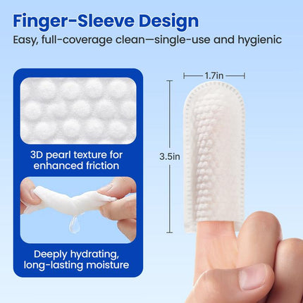 Potaroma Pet Cleaning Finger Wipes for Dogs and Cats – No-Rinse Finger Toothbrush Kit Ear Cleaner Grooming Kit Gum Care Dental Wipes, Soft & Disposable – 60 Count