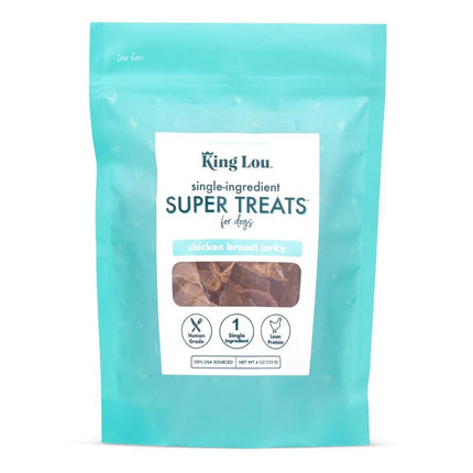 King Lou Chicken Breast Dog Treats - Single Ingredient, 100% USA, Rich in Lean Protein Single Ingredient