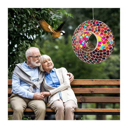 Backyard Expressions Hanging Glass Bird Feedermosaic