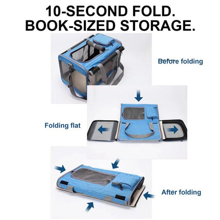 Calming Pet Carrier for Small Dogs & Cats, a Travel Solution with a Safety Clip for Harnesses. Vet Ready & Includes 2 Free Bonus Gifts.