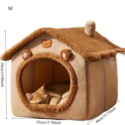 Modern Cat Houses and Condos - 1 Removable and Washable Pet Bed, Soft and Cozy Kitten and Puppy Den Nests, No Complicated Assembly Required!
