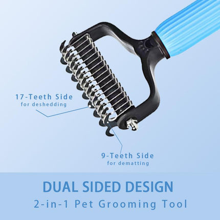 Pet Deshedding Brush for Cats and Dogs