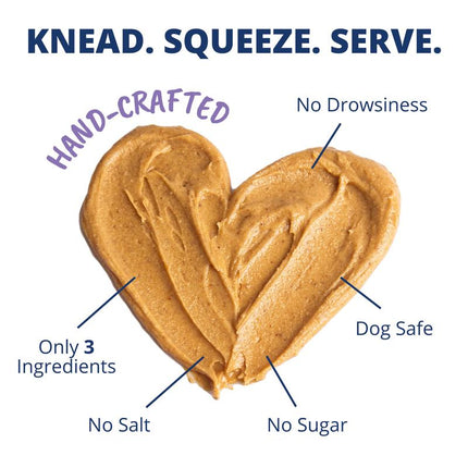 Under the Weather PB&CHILL™ Calming Peanut Butter for Dogs - 6 Packets Vet-Formulated with L-Tryptophan & L-Theanine Tsa-Approved Dog Safe Treats