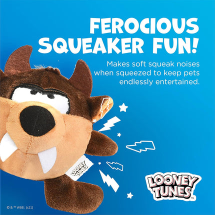 for Pets Brown Tasmanian Devil Taz Ball Body Plush Dog Toy for All Dogs | Squeak Toy for Dogs | Cartoon Character Soft Plush Stuffed Dog Toy 3.9 Inch