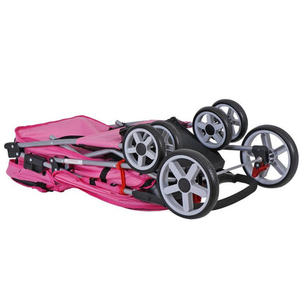 Segawe 4 Wheel Foldable Dog Pet Stroller - Pink