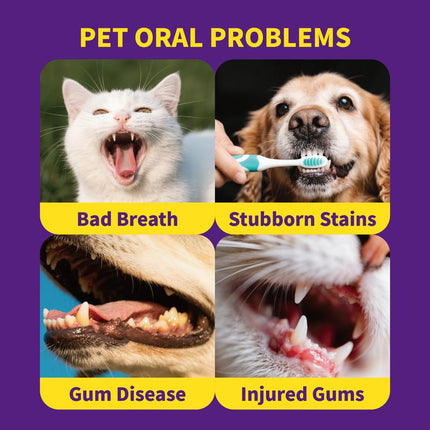 Snugtail Dog Teeth Cleaning Wipes for Bad Breath – 50 Pcs,Dental Wipes for Dogs & Cats to Remove Plaque, Tartar & Freshen Breath,No-Rinse Toothpaste Alternative,Gentle Gum Care for Puppy, Adult & Senior Pets