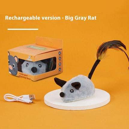 Rechargeable Mouse Toy Sensing Toy Simulation Mouse Animal Electric Smart Mouse Toy Teasing Cat Toy Cat Toys Crazy Cat Toy Gifts for Cats Money Saving Toy Cute Cat Toys Gravity Ball Cat Ball Interactive Cat Toy