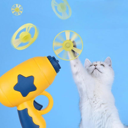 15Pcs Cat Fetch Toy with Colorful Flying Propellers Set Cat Playing Interactive Cat Toys for Cat Kitten Chasing Exercise