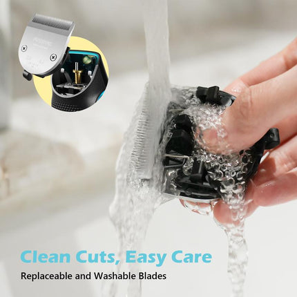 [Ocean Gem] Fuzzyfix Dog Clippers for Grooming for Thick Heavy Coats, Professional Pet Grooming Clippers Kit Low Noise Rechargeable Hair Trimmer with Ceramic Blade for Dogs Cats Animals