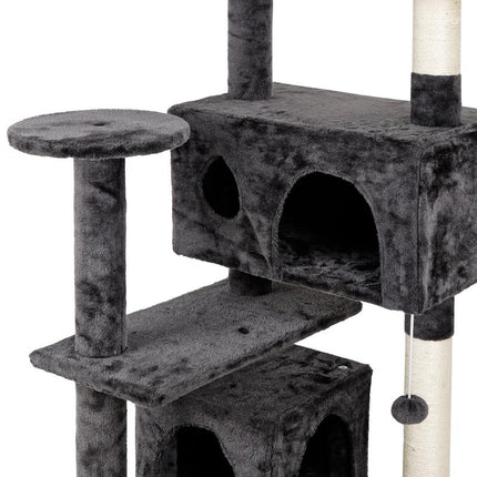 Pet Republic 53-Inch Cat Tree Cat Tower Condo W/Scratching Posts, Kitten Play House Dark Gray
