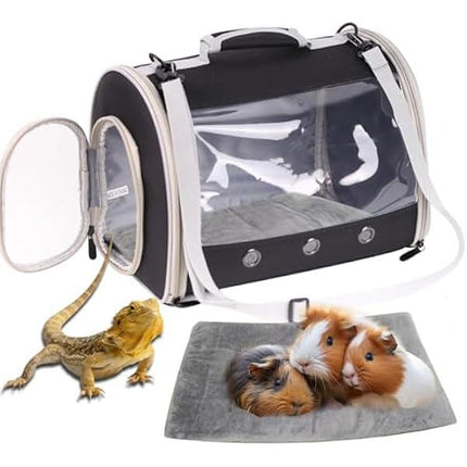 Bearded Dragon Backpack Carrier with Bubble Window - Space Capsule Style for Reptiles & Small Pets