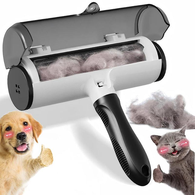 XG-TECH Roller Pet Hair Remover and Reusable Lint Roller - Cat and Dog Hair Remover for Furniture, Couch, Carpet, Clothing and Bedding - Portable, Multi-Surface Fur Removal Brush Tool